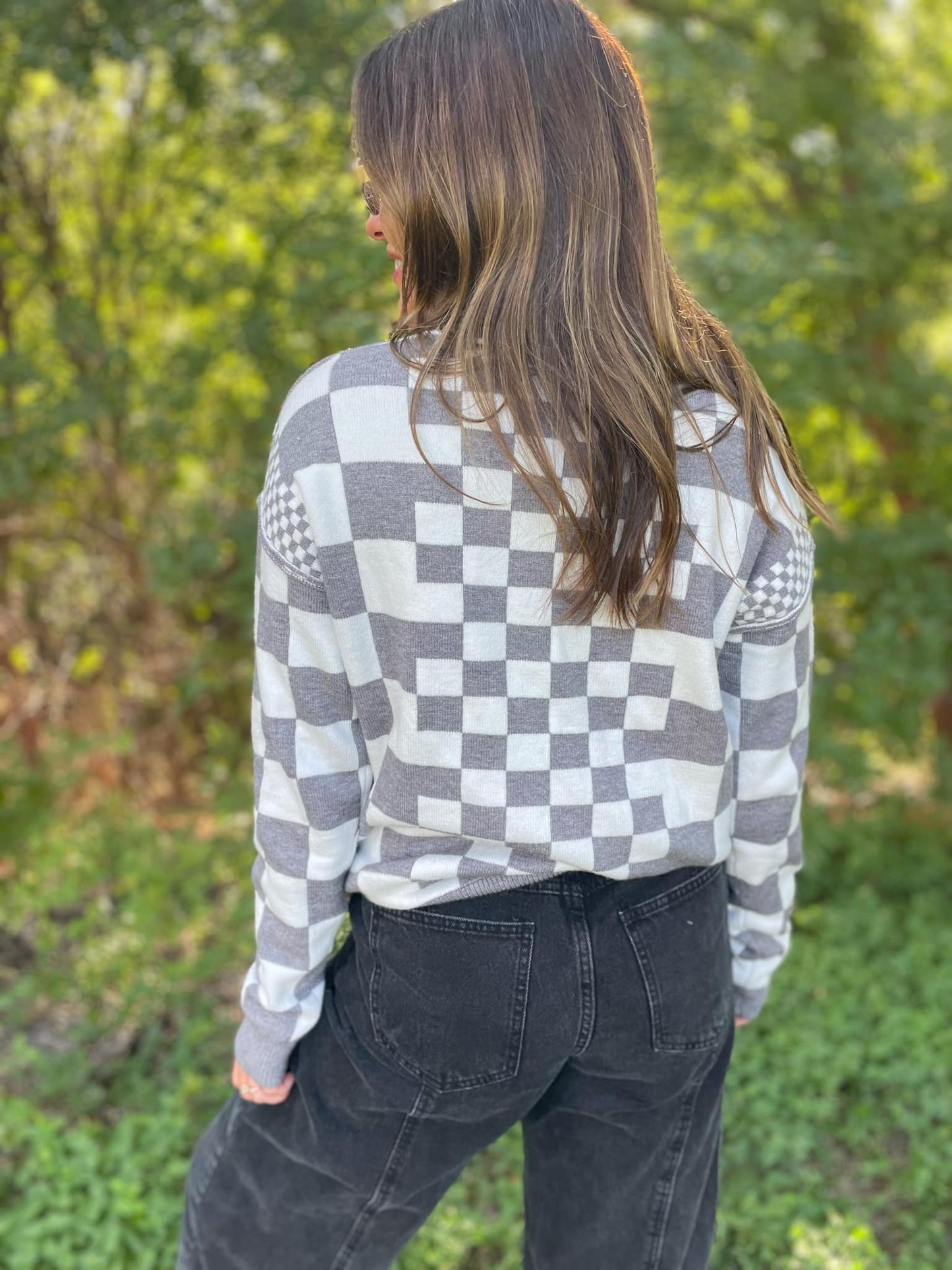 PREORDER: All Checkered Out Sweater in Four Colors