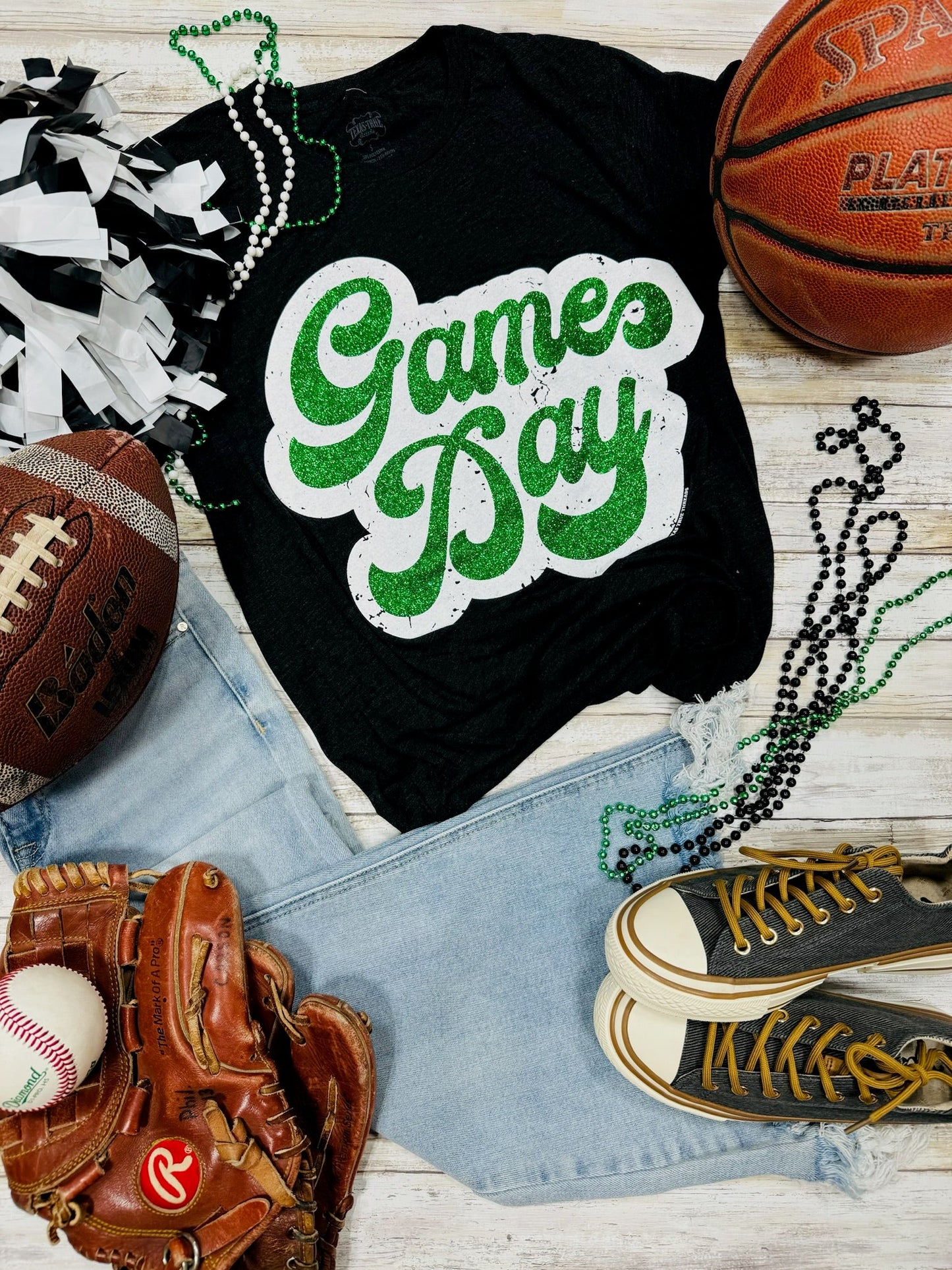 Sync Logic - Big Game Day Retro Glitter Tee