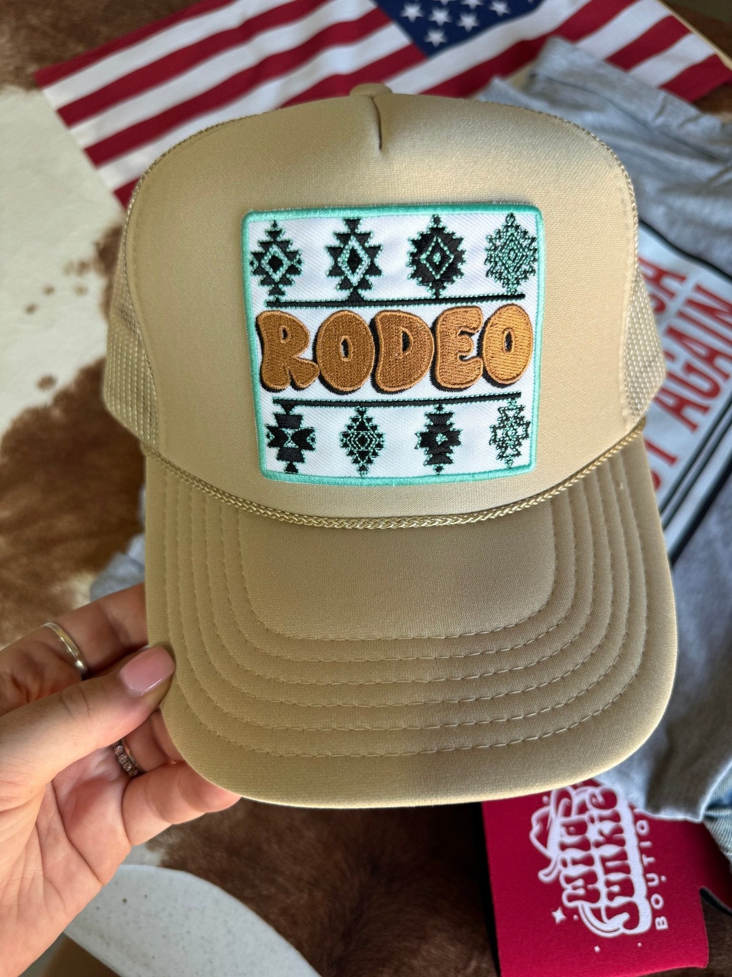 Aztec Rodeo Patch Trucker HatMultiOS