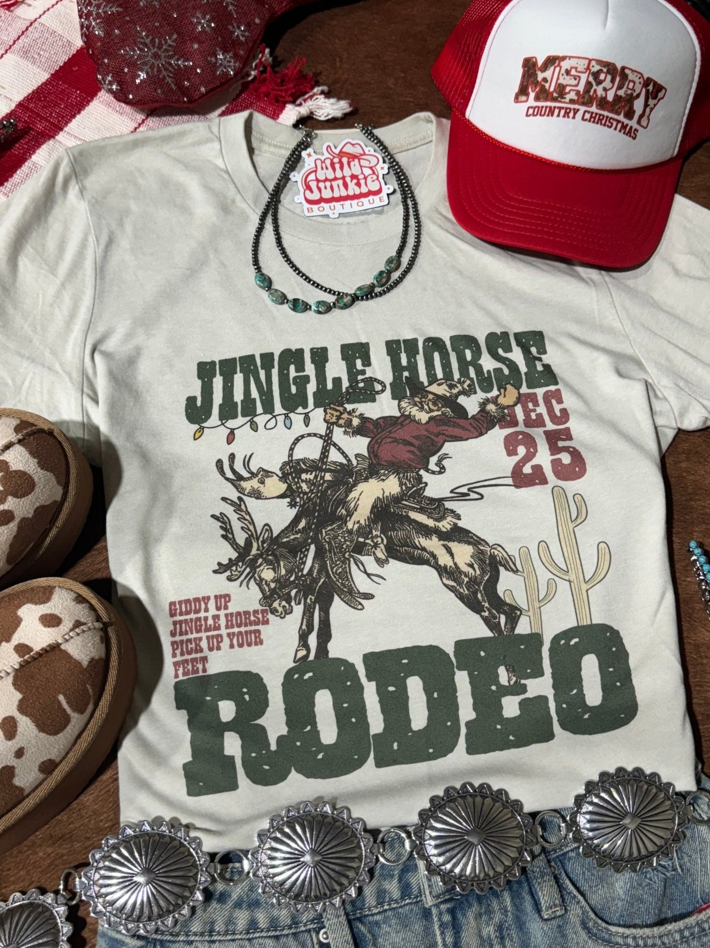 Jingle Horse Rodeo Graphic TeeCementS