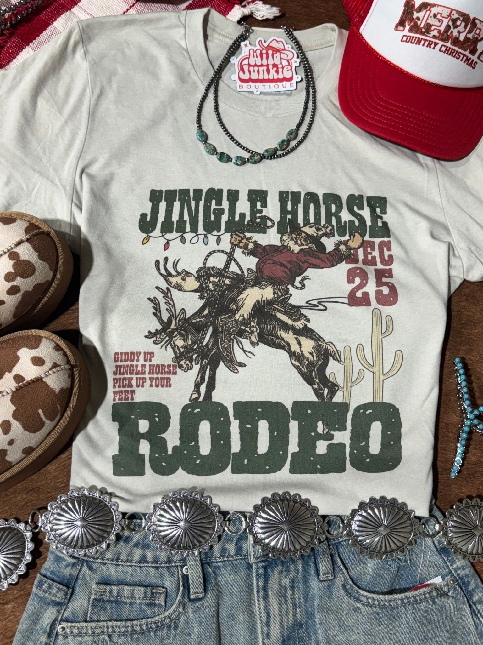 Jingle Horse Rodeo Graphic TeeCementS